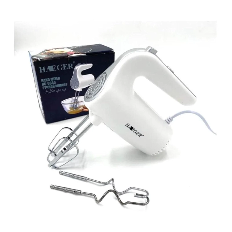 BATIDORA DE MANO ELECTRICA 150W 5V 2 PUNTAS HG-6680 HAEGER - 4