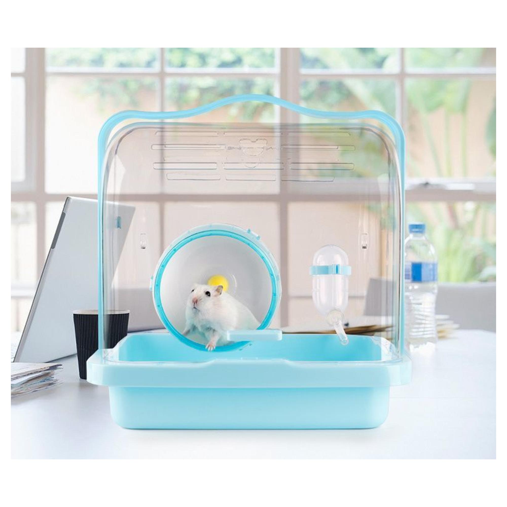JAULA TRANSPORTADORA HAMSTER ORNAMENTAL CELESTE - 3