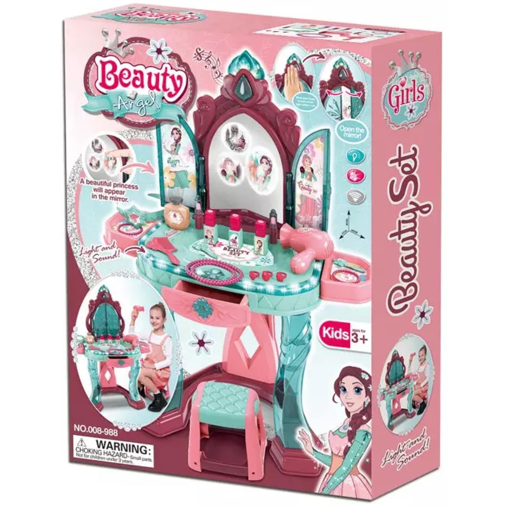 JUGUETE TOCADOR MAQUILLAJE 6 PIEZAS INFANTIL ROSADO - 4