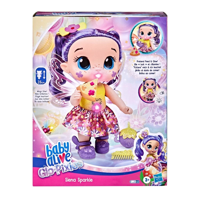 JUGUETE MUÑECA ADA SIENA SPARKLE INFANTIL BABY ALIVE GLO PIXIES - 4