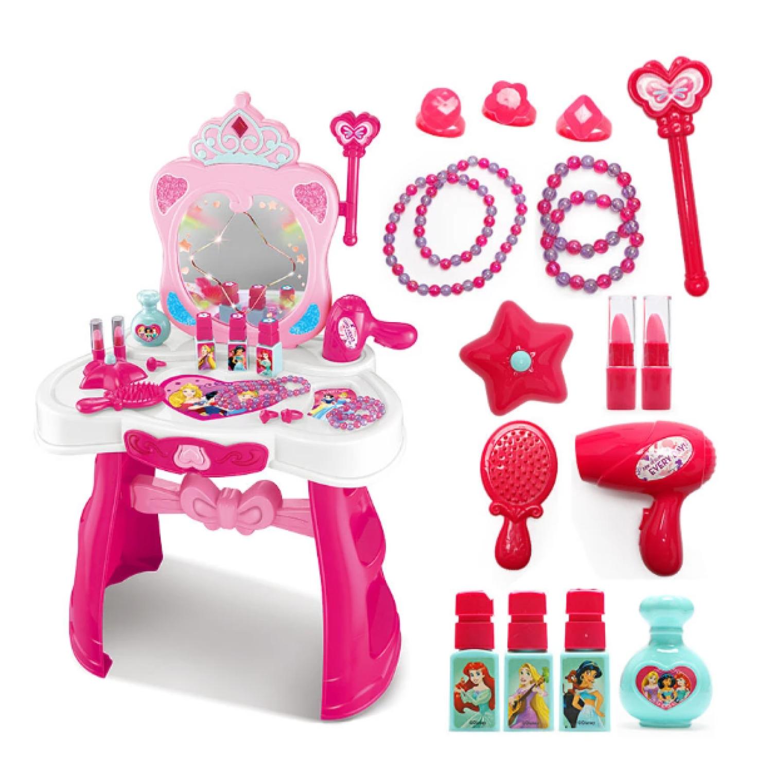 JUGUETE TOCADOR MAQUILLAJE INFANTIL ROSADO PRINCESAS DISNEY - 2