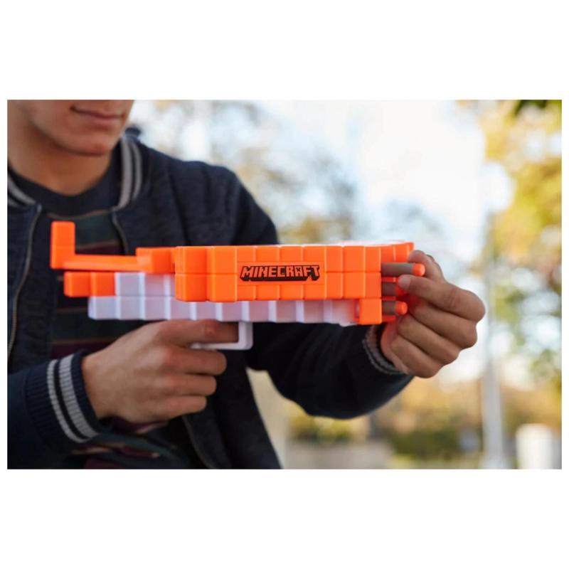 JUGUETE NERF MINECRAFT BALLESTA PILLAGERS NARANJA HASBRO - 3