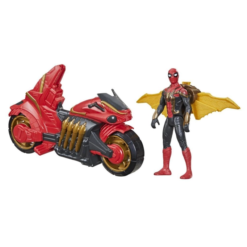 JUGUETE FIGURA DE ACCION SPIDER MAN ARACNOJET Y MOTO HASBRO - 1
