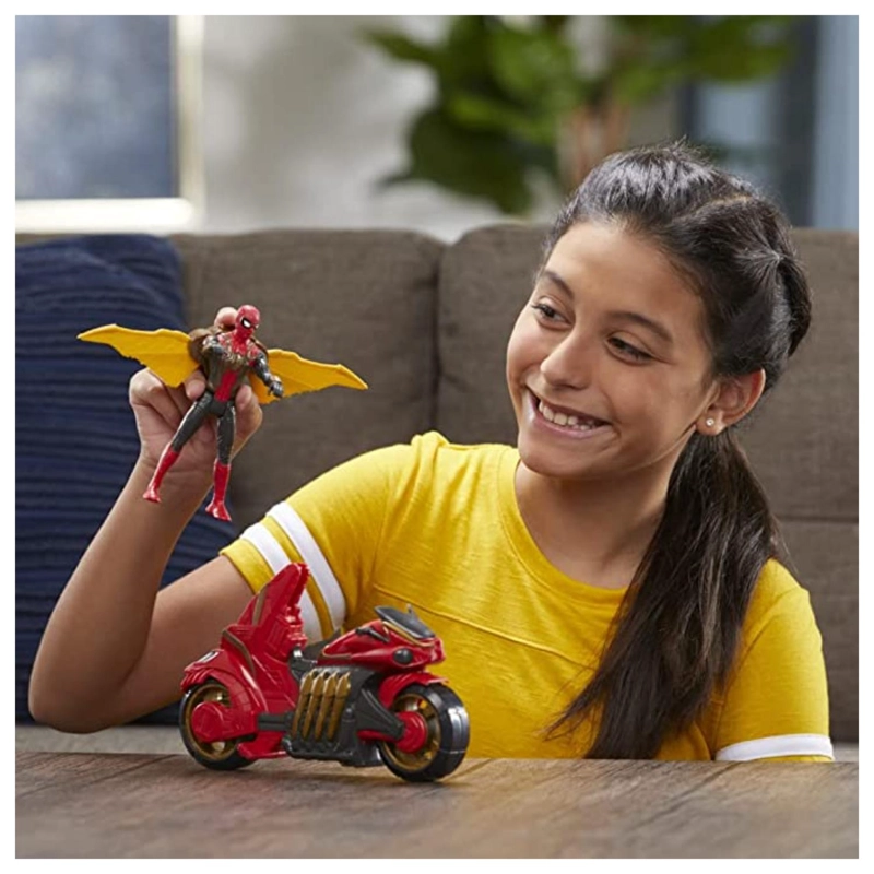 JUGUETE FIGURA DE ACCION SPIDER MAN ARACNOJET Y MOTO HASBRO - 3