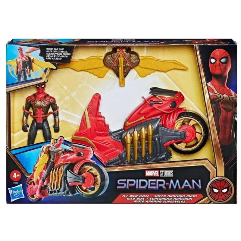 JUGUETE FIGURA DE ACCION SPIDER MAN ARACNOJET Y MOTO HASBRO - 4