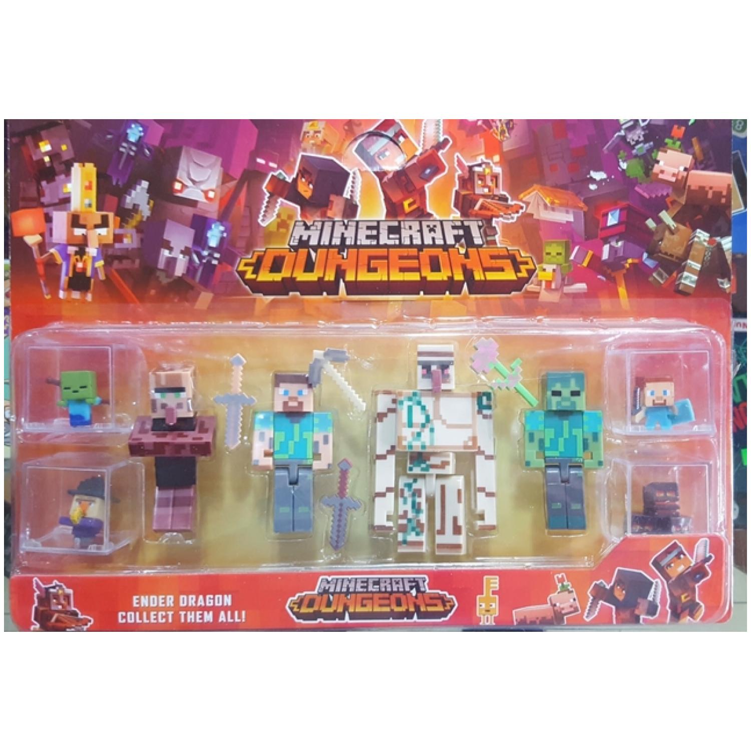 JUGUETE FIGURAS GENÉRICO MULTICOLOR Juguete Figuras Minecraft Dungeons 8 Piezas - 1
