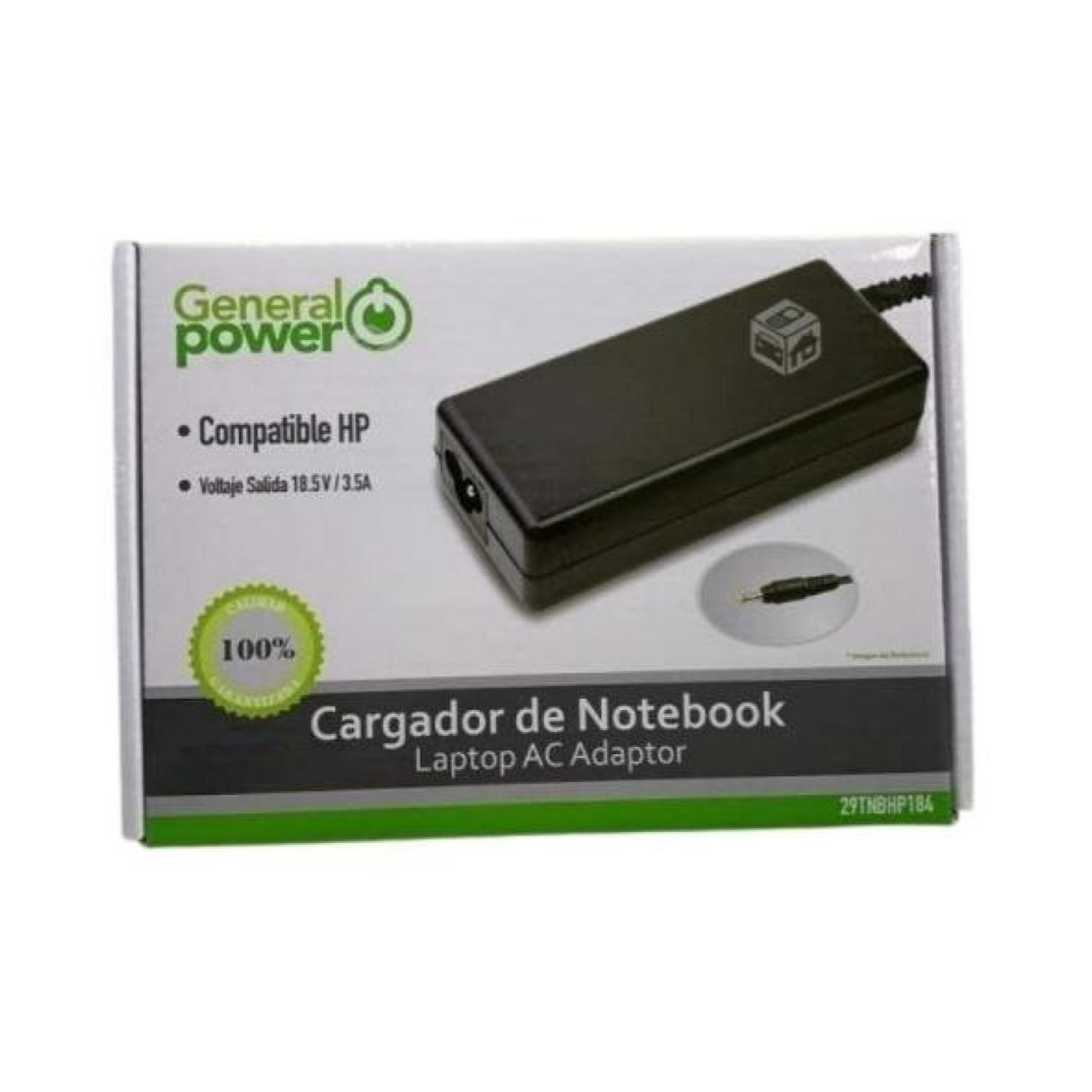 CARGADOR ALTERNATIVO PARA NOTEBOOK HP 18.5V 3.5A GENERAL POWER - 2