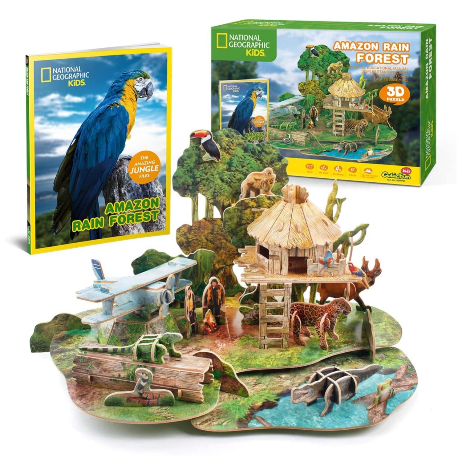 JUGUETE TOTALUPGRATE PUZZLE ARMABLE 3D SELVA AMAZON BOSQUE 63 PIEZAS - 1