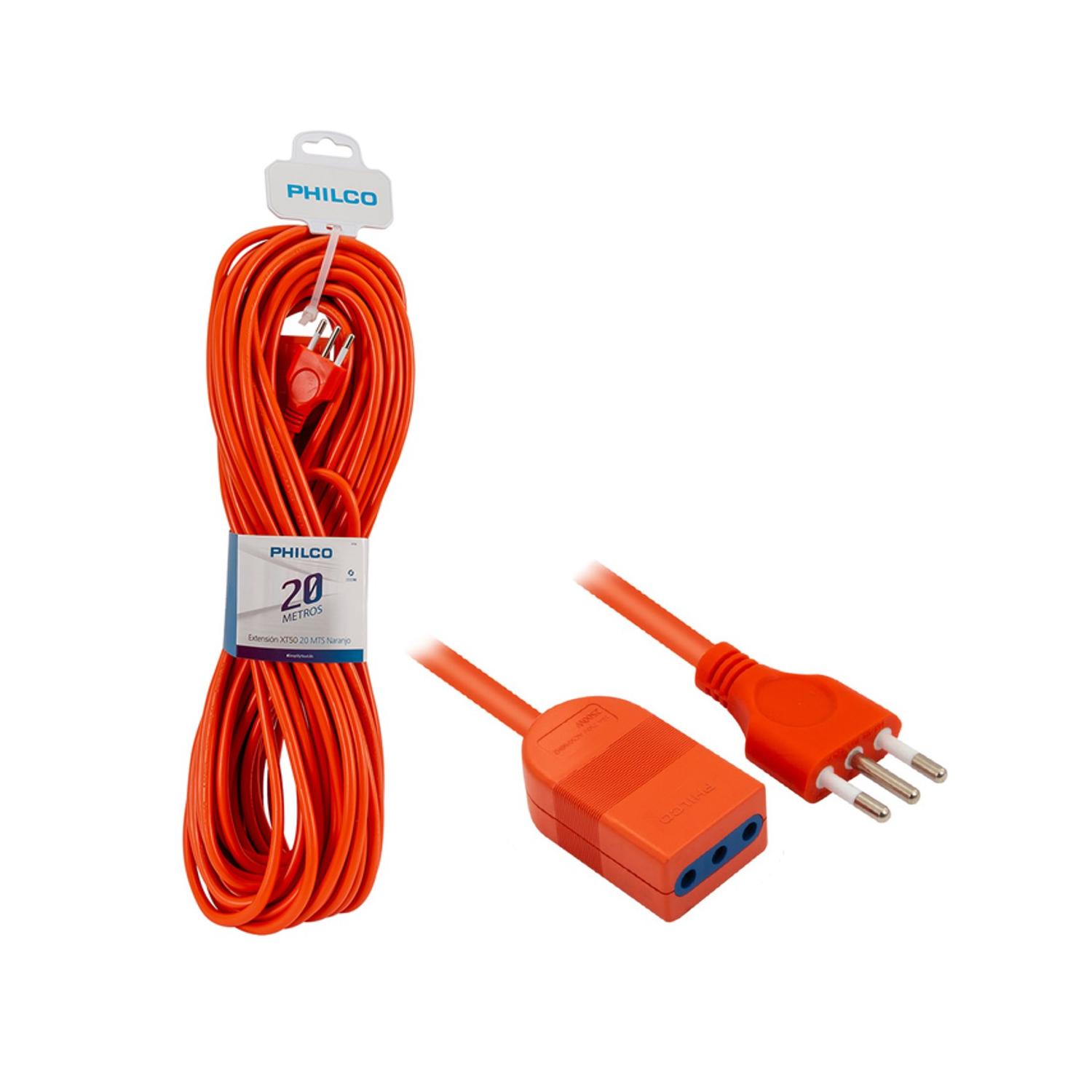EXTENSION ALARGADOR PHILCO 20 MTS 2500 W NARANJO XT50 - 5