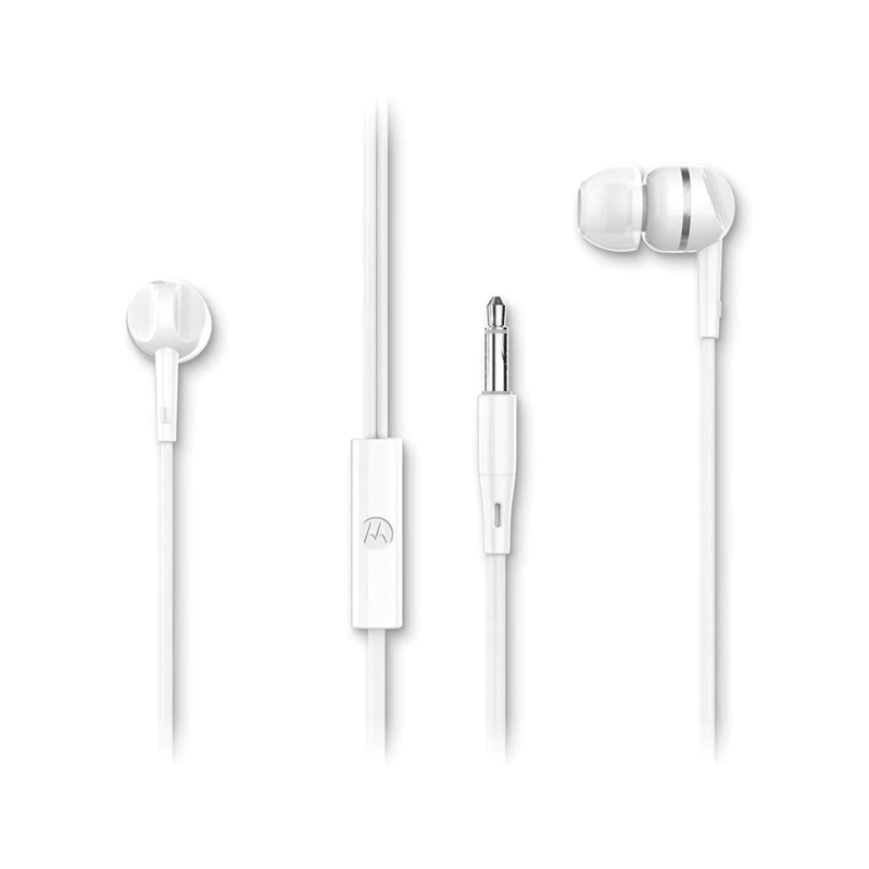 AUDIFONOS MANOS LIBRES JACK 3.5 BLANCO EARBUDS 105 MOTOROLA - 1