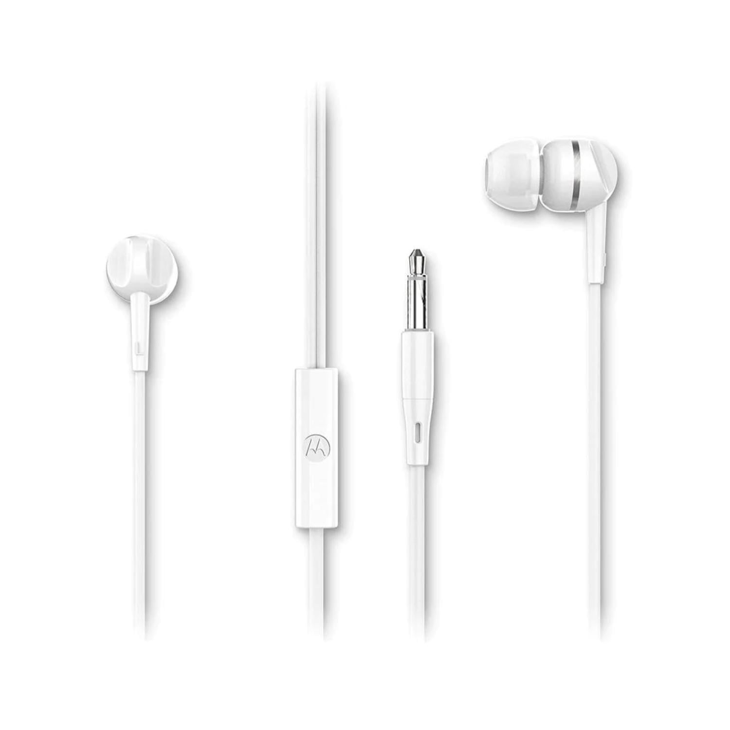 AUDIFONOS MANOS LIBRES JACK 3.5 BLANCO EARBUDS 105 MOTOROLA - 1