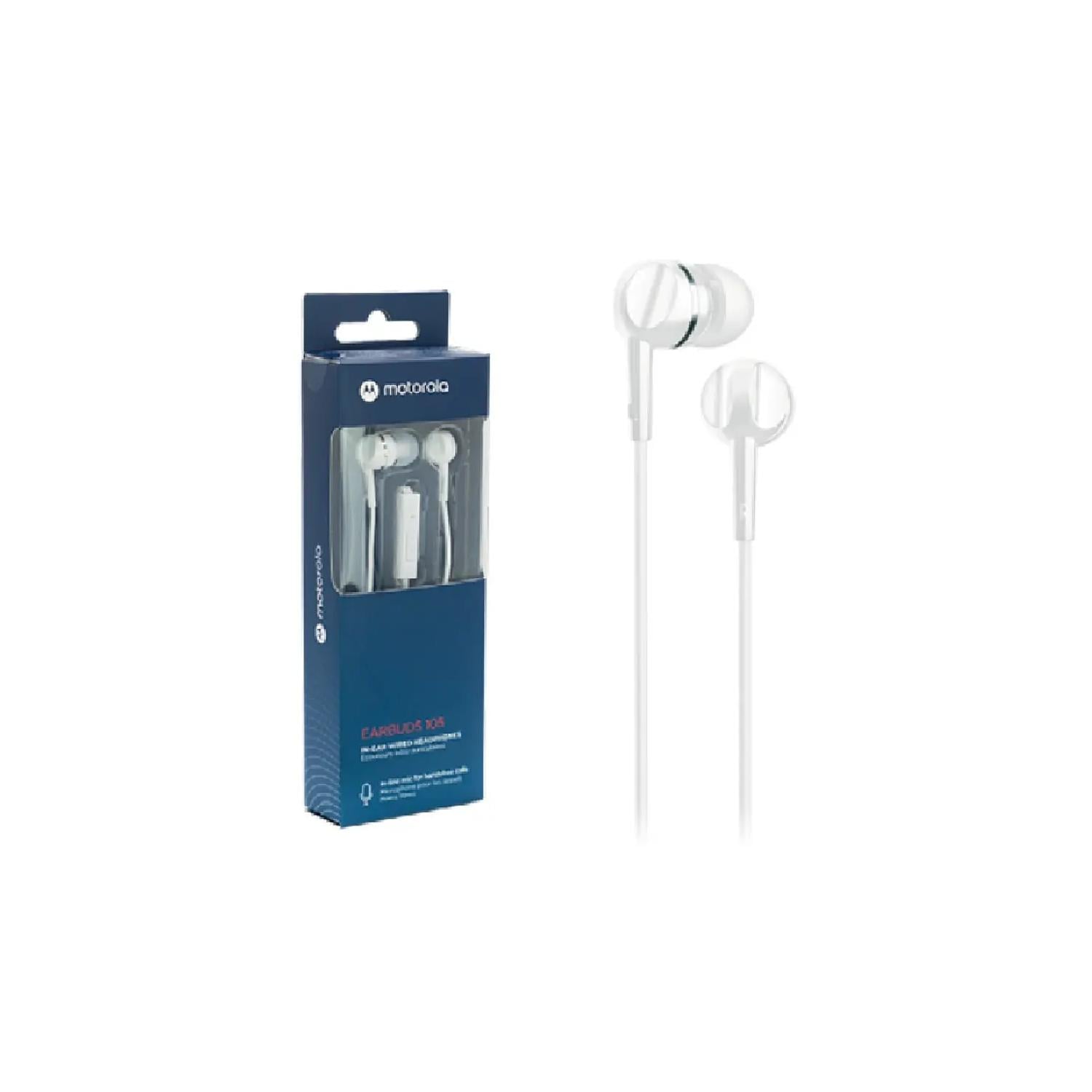 AUDIFONOS MANOS LIBRES JACK 3.5 BLANCO EARBUDS 105 MOTOROLA - 2