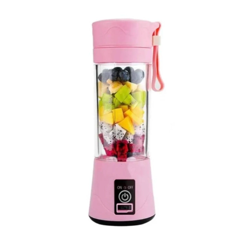 JUGUERA LICUADORA BATIDORA JUGOS PORTATIL RECARGABLE USB ROSADO - 2