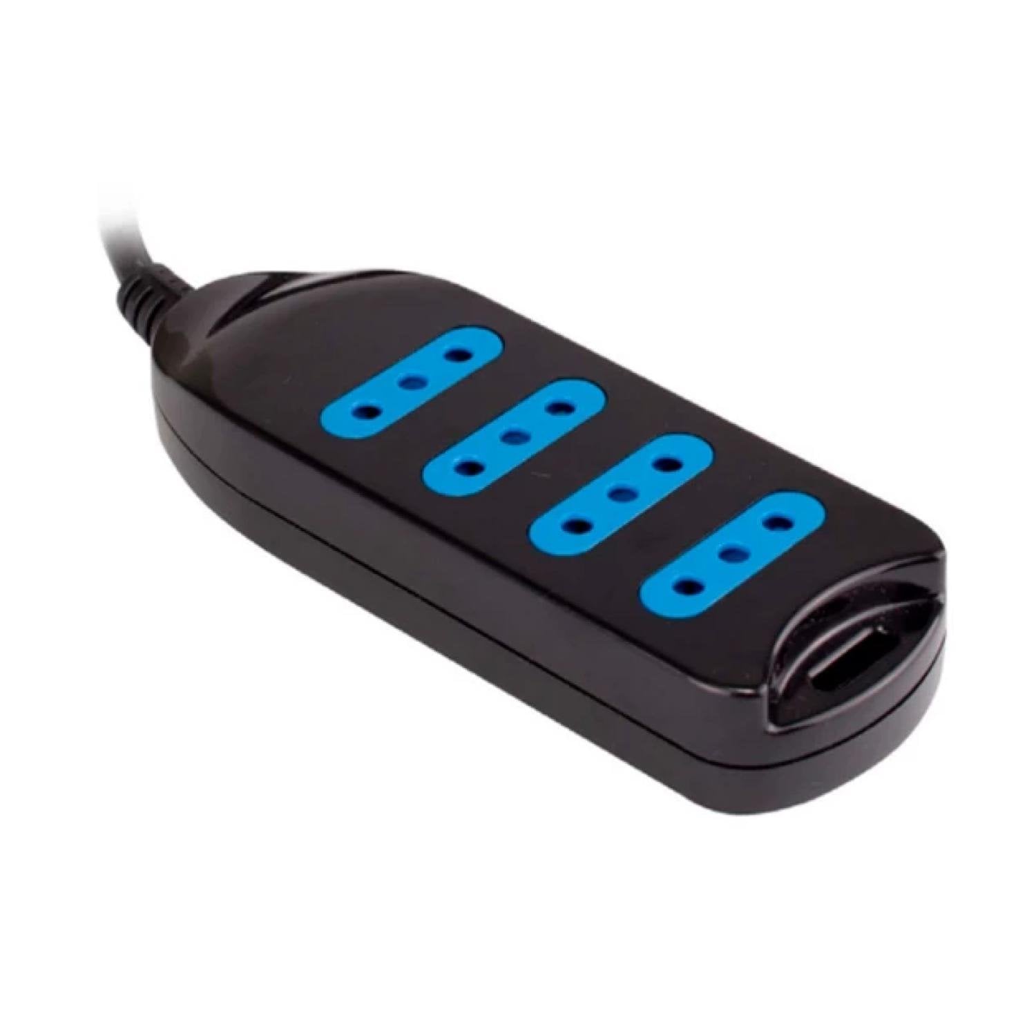 ALARGADOR EXTENSION 4 ENTRADAS 1.5MTS EN COLOR NEGRO PHILCO - 1