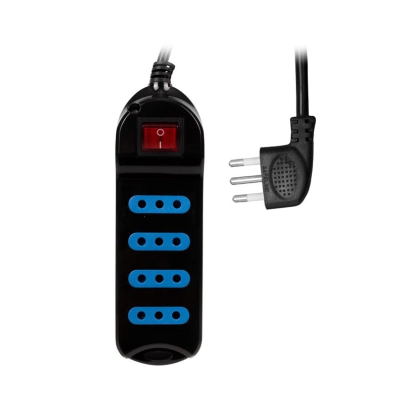 ALARGADOR EXTENSION 4 ENTRADAS 3MTS CON SWITCH NEGRO PHILCO - 1