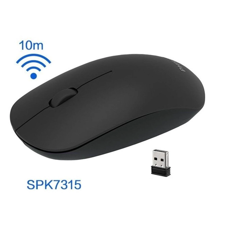 MOUSE INALÁMBRICO PHILCO USB ERGONÓMICO 3 BOTONES NEGRO PRO - 2