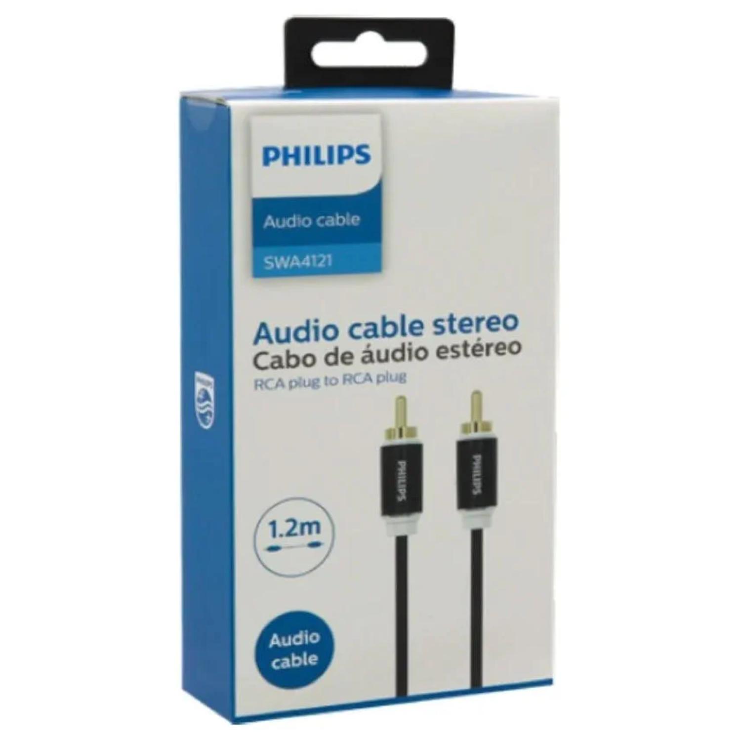 CABLE AUXILIAR AUDIO JACK 3.5 A JACK 3.5 PD 1.2 MTS PHILIPS - 2