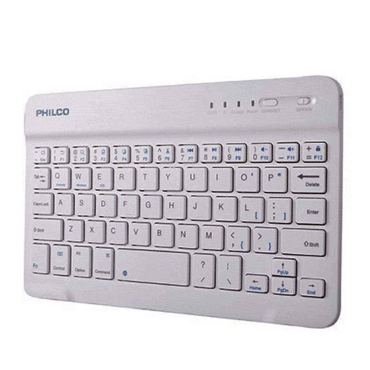 MINI TECLADO BLUETOOTH 7' RECARGABLE BLANCO BK-701 PHILCO - 2