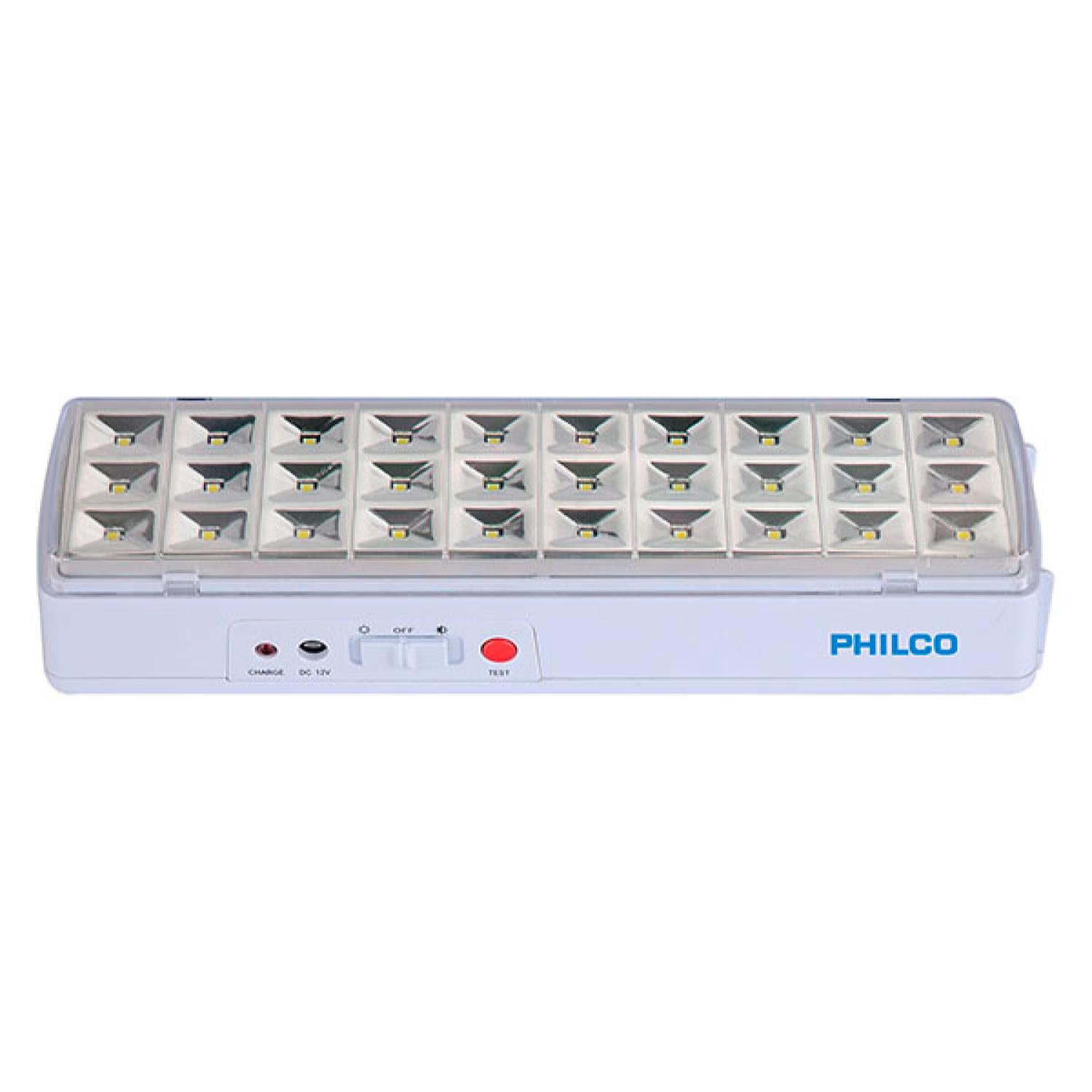 LAMPARA DE EMERGENCIA 30 LED IP20 BLANCO EL-446 PHILCO - 1