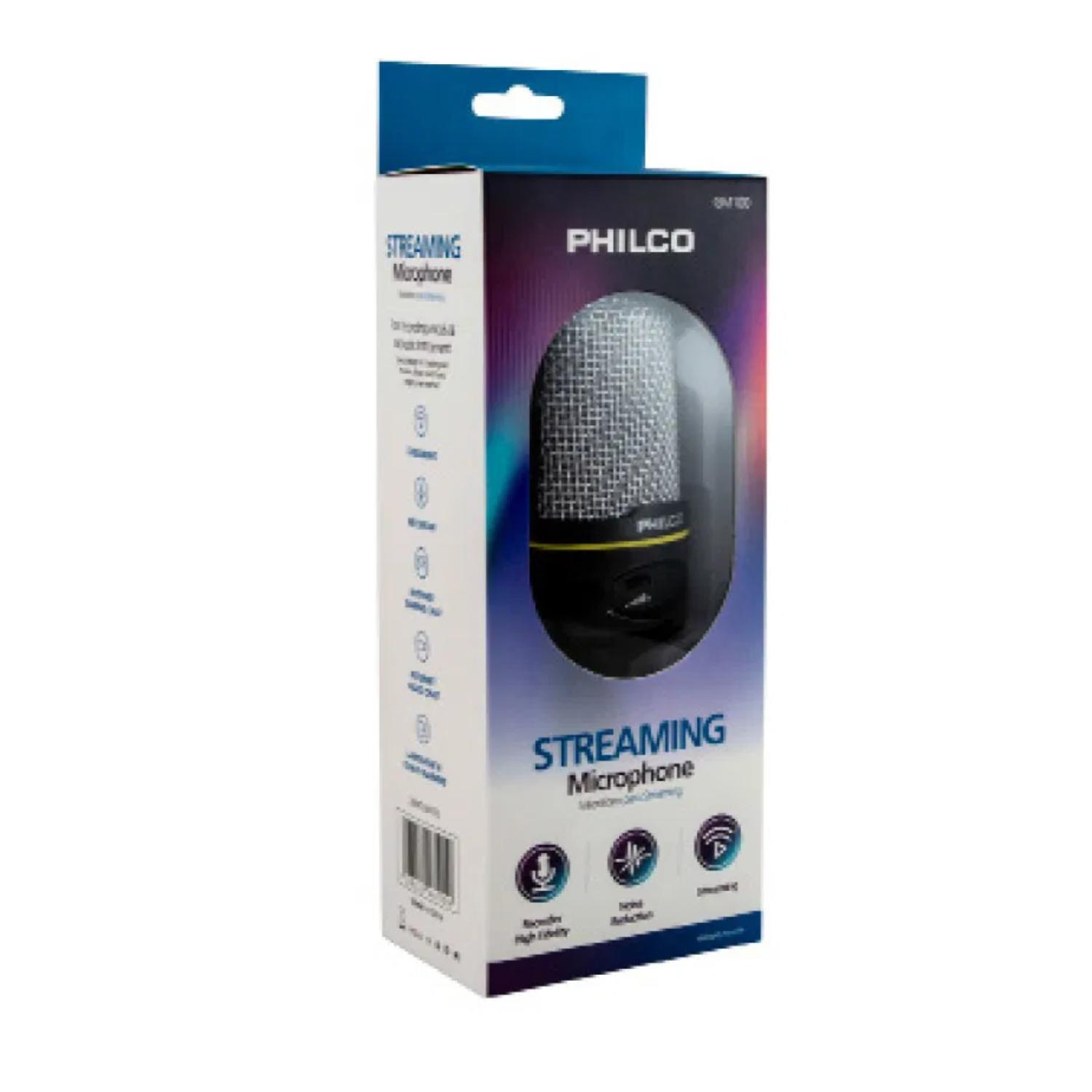 MICRÓFONO PHILCO CONDENSADOR SEMI PROFESIONAL JACK 3.5 CON TRIPODE - 2