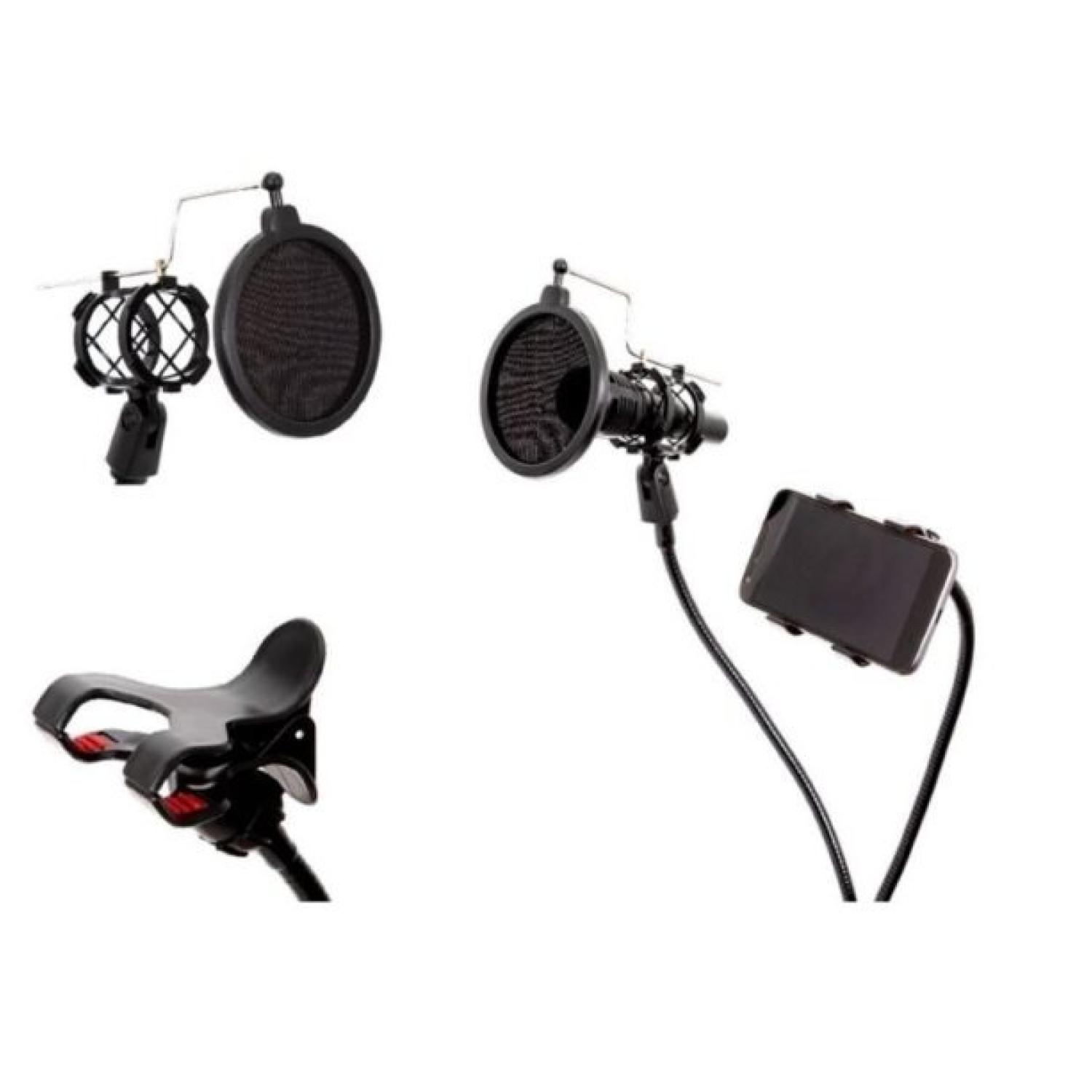 KIT PHILCO GRABACIÓN TELEFONO Y MICRÓFONO NEGRO - 1
