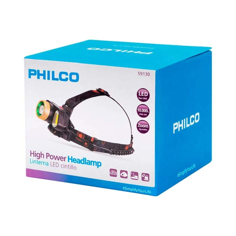 LINTERNA LED 1000 LUMENES DE CABEZA TIPO CINTILLO PHILCO - 3