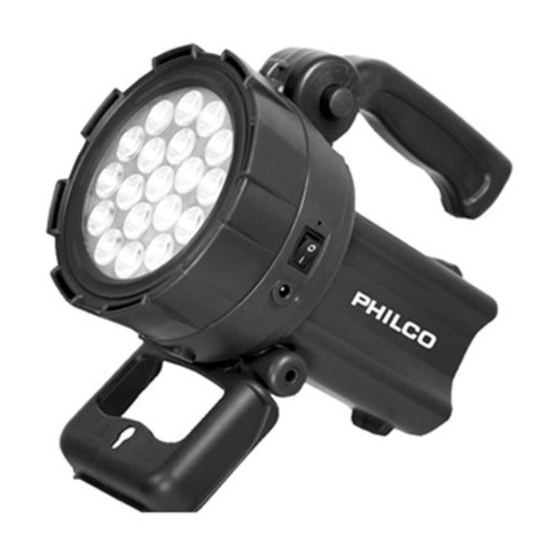 LINTERNA FOCO RECARGABLE 19LED ALTO BRILLO EN COLOR NEGRO PHILCO - 1