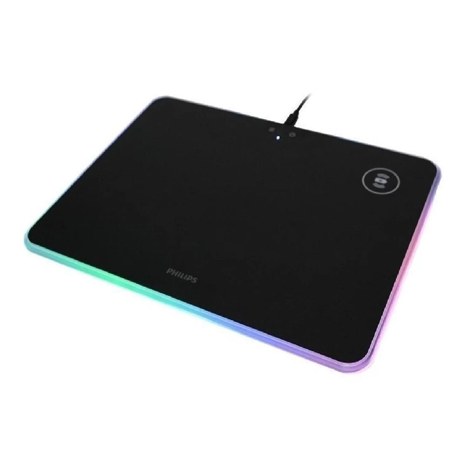 MOUSEPAD PHILIPS GAMER RGB 35X25X5CM CON CARGA INALÁMBRICO - 1