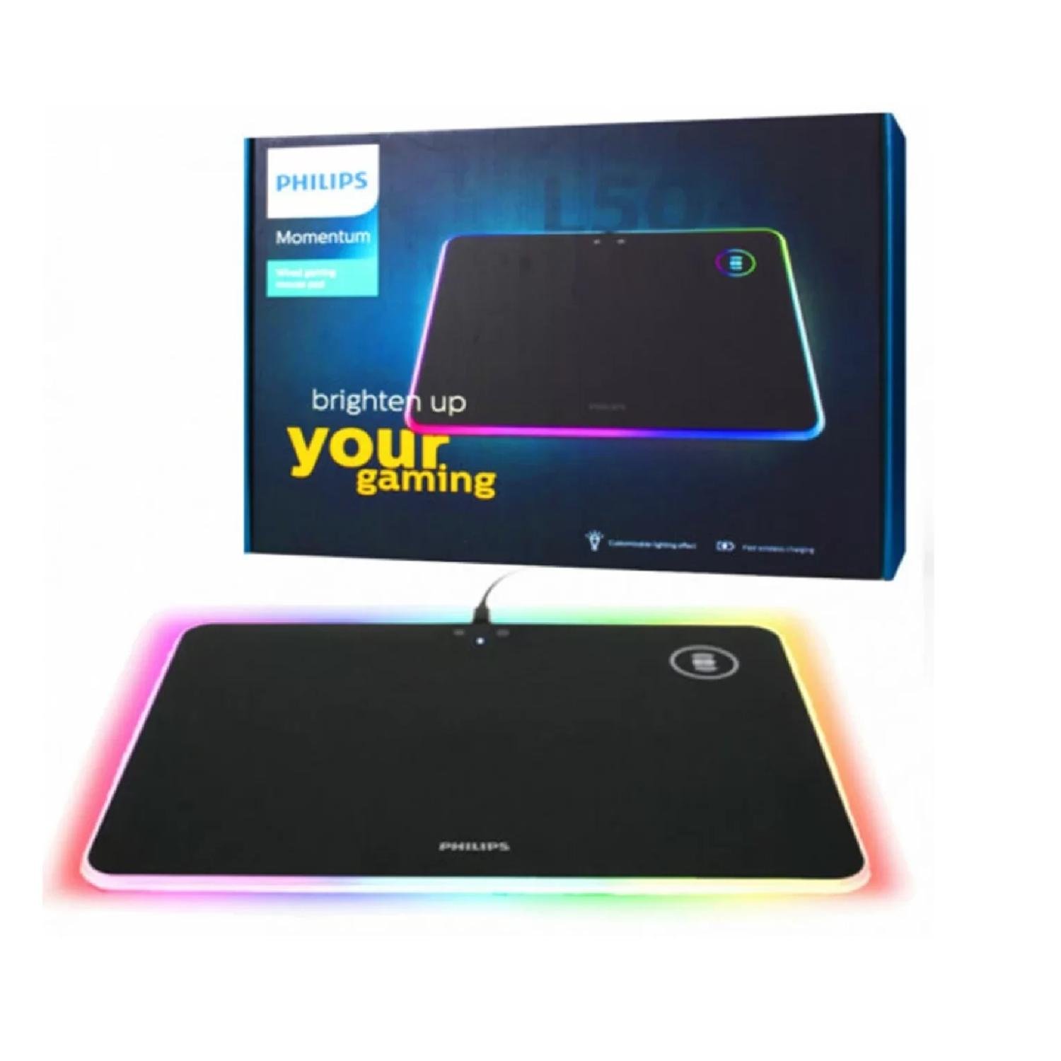 MOUSEPAD PHILIPS GAMER RGB 35X25X5CM CON CARGA INALÁMBRICO - 2