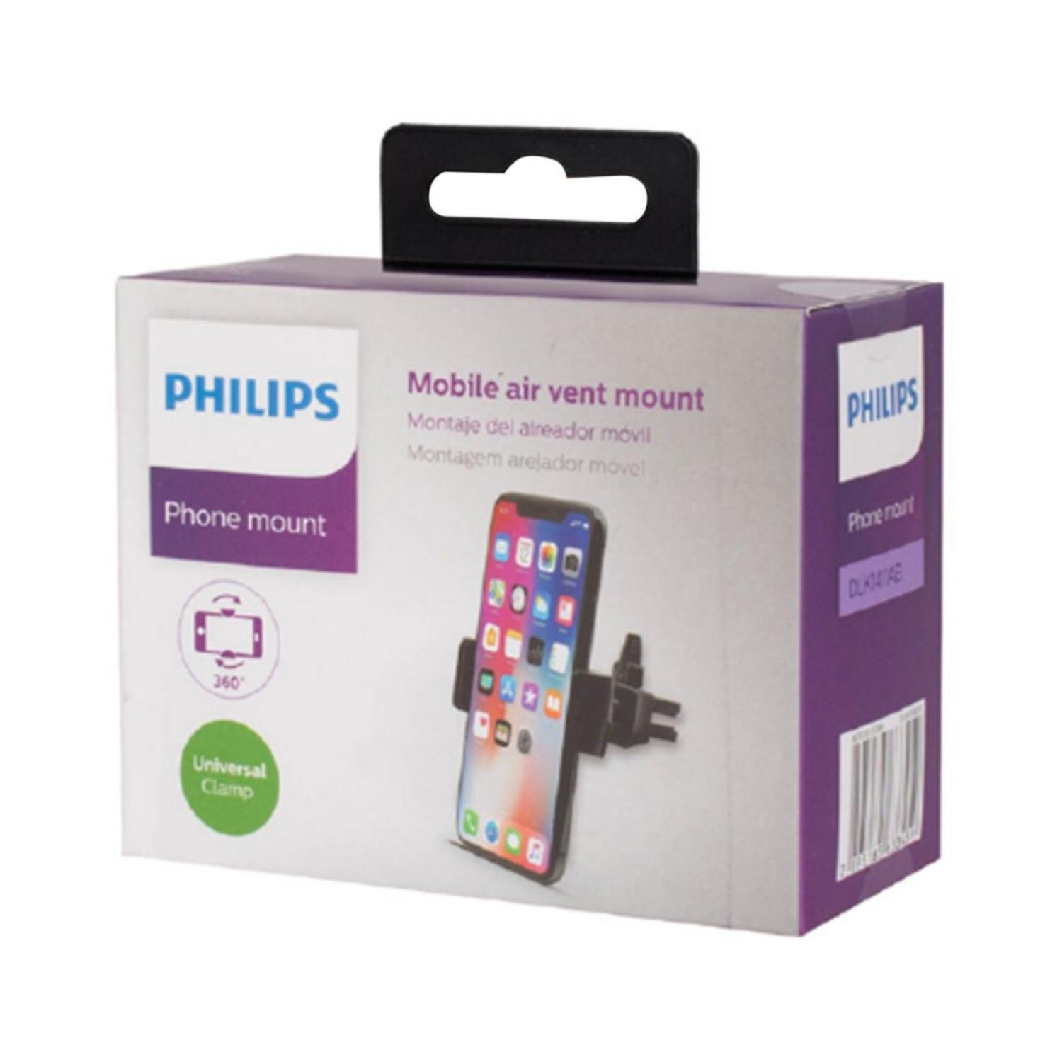 SOPORTE PARA TELEFONO CELULAR A REJILLA EN COLOR NEGRO 1411AB PHILIPS - 2