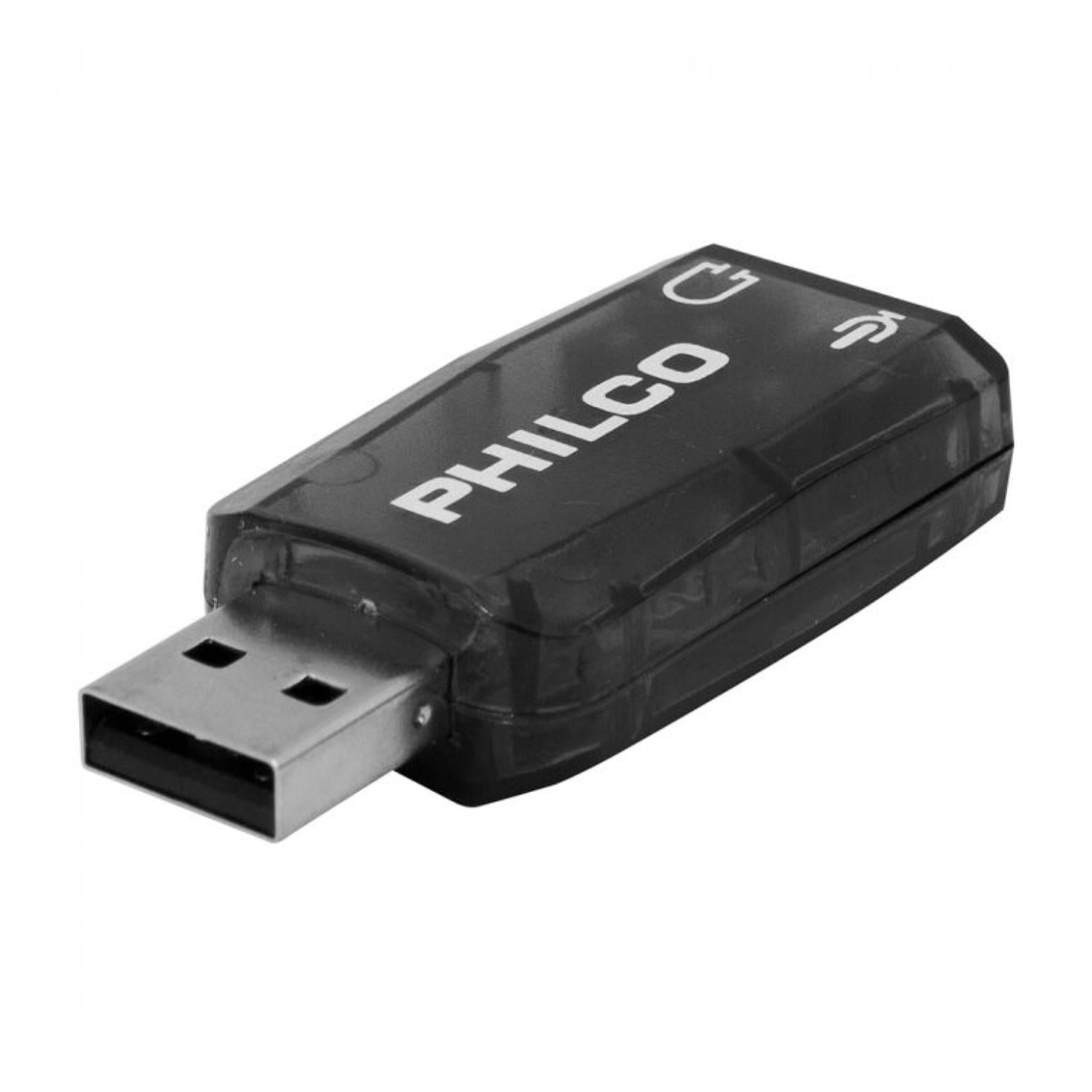 TARJETA DE SONIDO USB ADAPTADOR DE AUDIO AU100 PHILCO - 2
