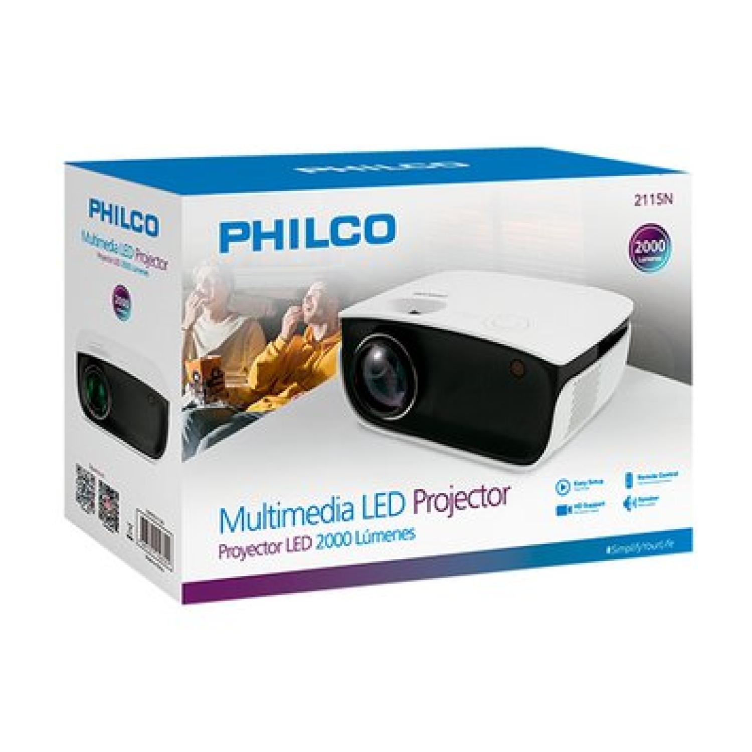 PROYECTOR MULTIMEDIA LED 2000 LUMENE HD 1080P HDMI PHILCO - 3