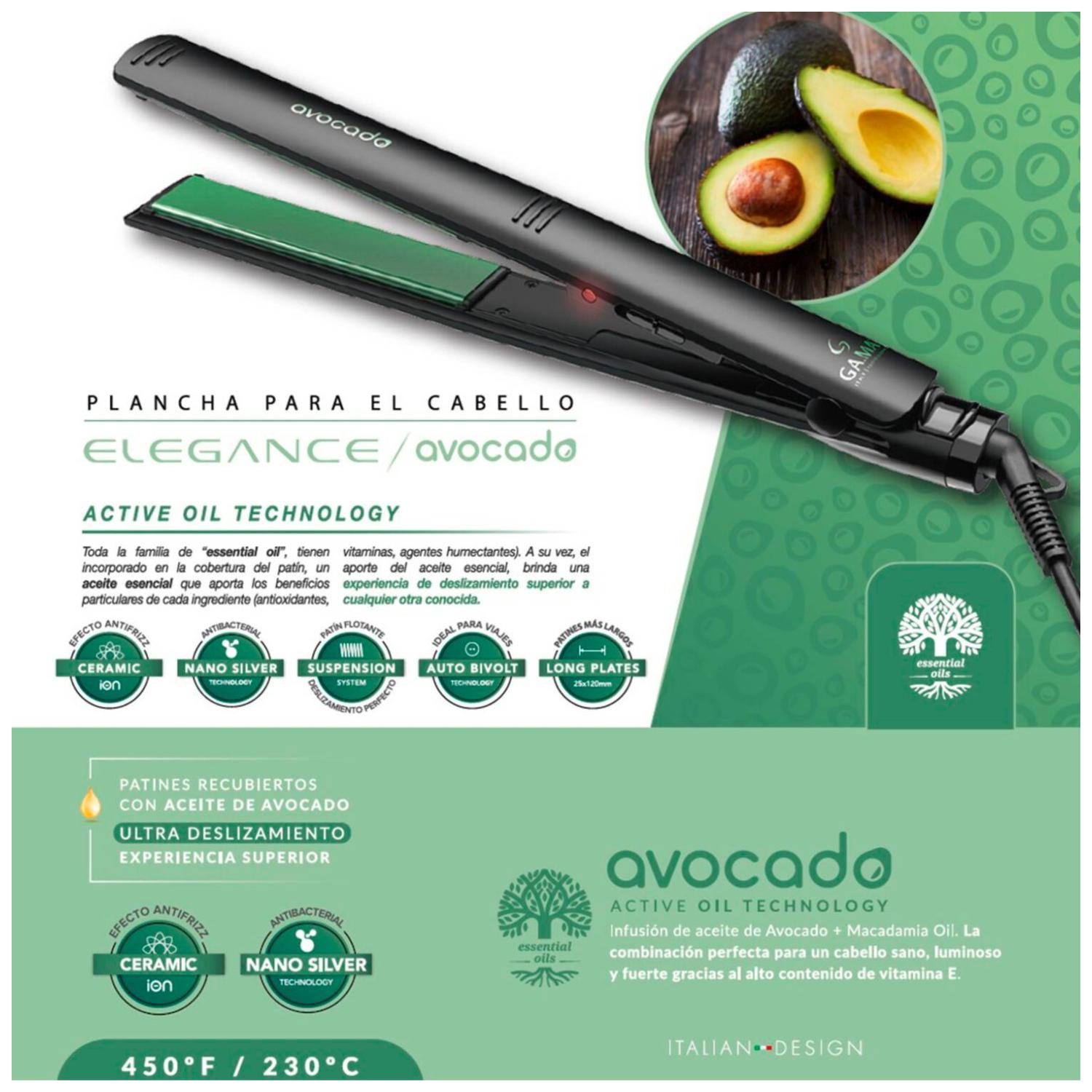 ALISADOR PLANCHA DE PELO 230°C CERAMICA AVOCADO STD GAMA - 4