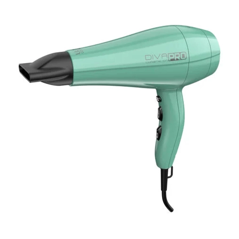SECADOR DE CABELLO GAMA 2200 W 2VEL 3TEMP SALON DIVA PRO TURQUESA - 1