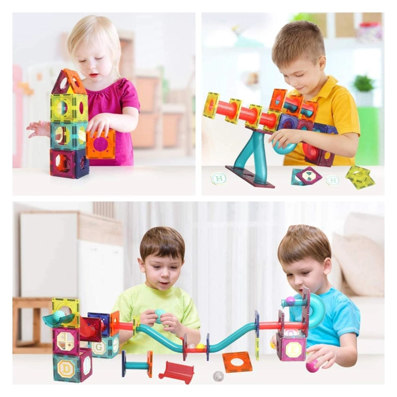 JUGUETE CONSTRUCCION BLOQUES MAGNETICOS 125 PIEZAS COLORES - 3