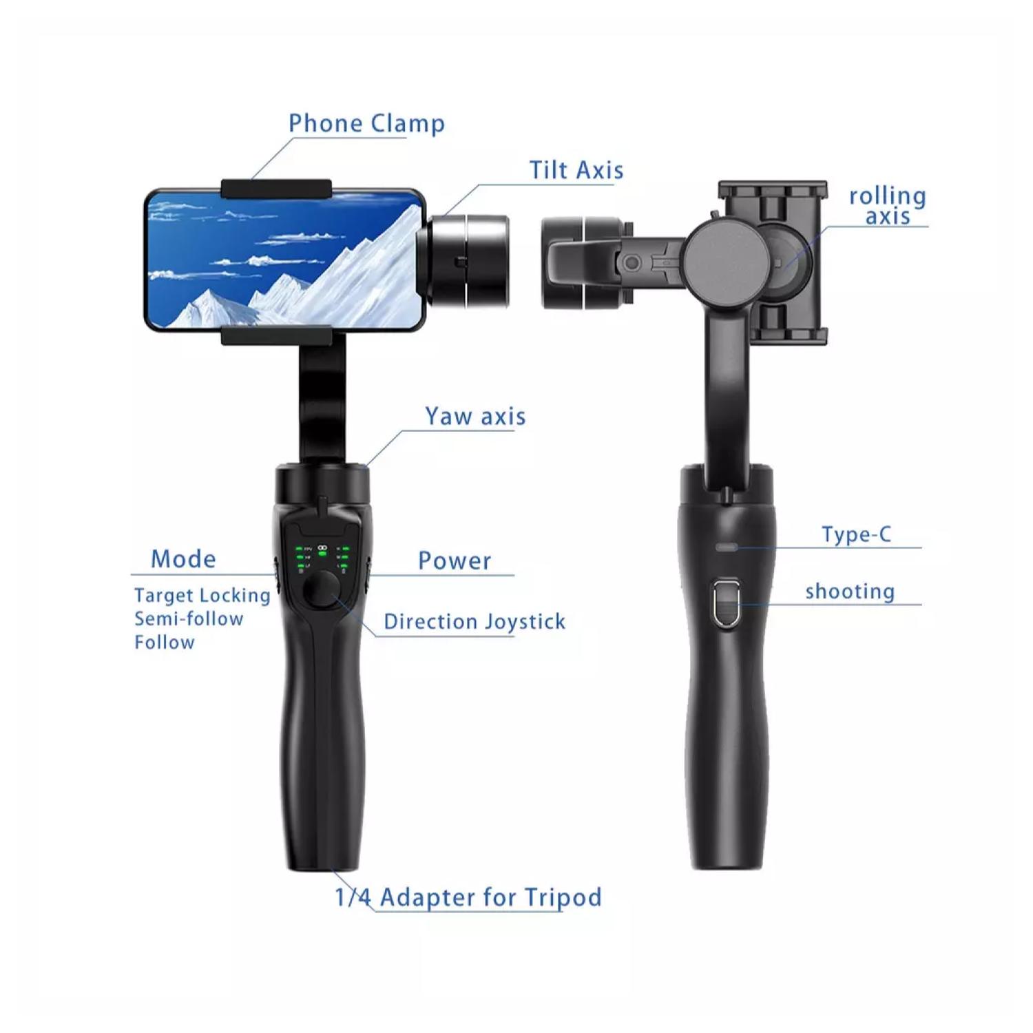 SOPORTE TOTALUPGRATE GIMBAL ESTABILIZADOR SELFIE STICK BLUETOOTH PARA CELULAR - 2
