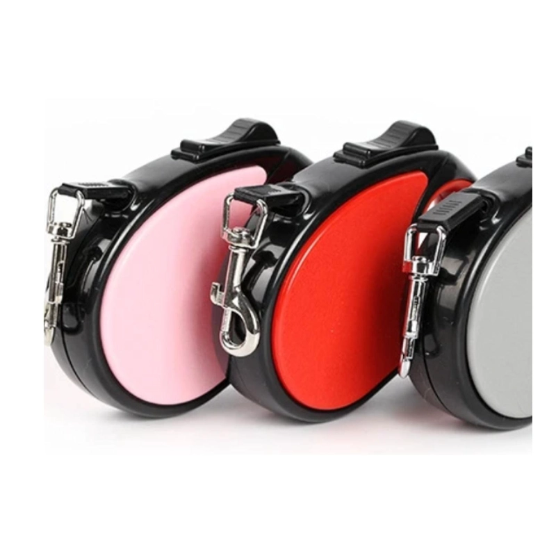 CORREA PERROS GATOS CUERDA RETRACTIL 5M FLEXIBLE PASEO CACHORRO TOTALUPGRATE ROSADO - 2