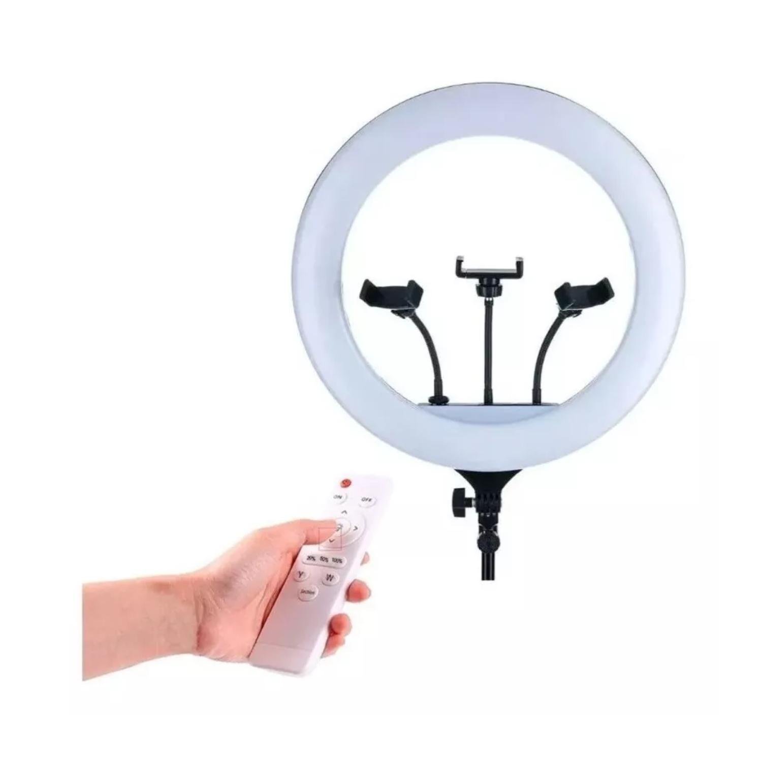 ARO DE LUZ LED PROFESIONAL 45CM USB TRIPODE 2M EN COLOR NEGRO - 2