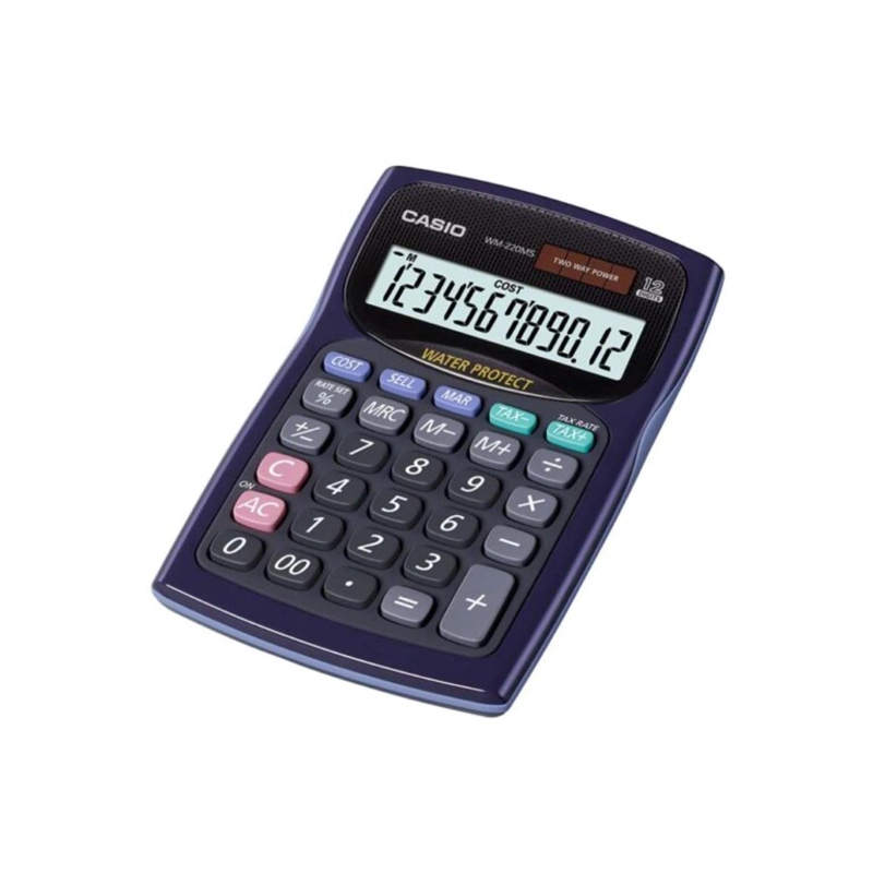 CALCULADORA DE ESCRITORIO CASIO WM-220MS-BU 12 DIGITOS AZUL - 2
