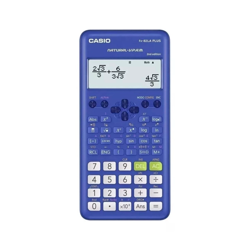 CALCULADORA CIENTÍFICA CASIO FX-82LA PLUS 252 FUNCIONES AZUL - 1