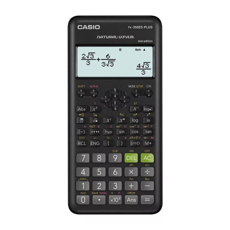 CALCULADORA CIENTÍFICA CASIO FX-350ES PLUS 252 FUNCIONES NEGRO - 1