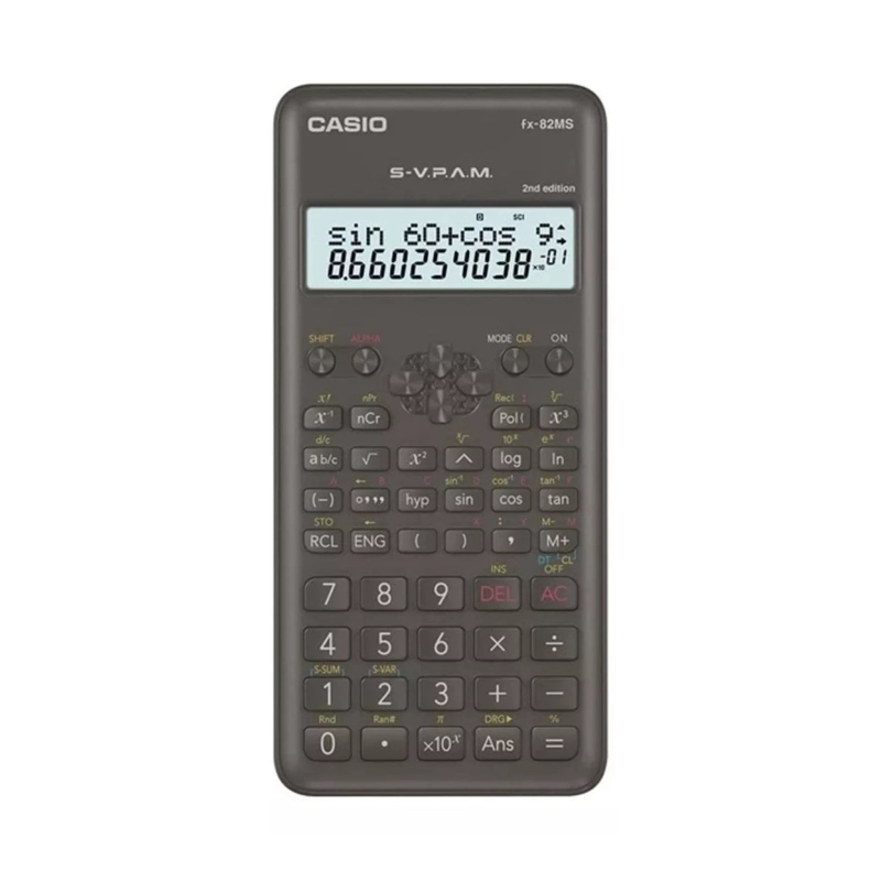 CALCULADORA CIENTÍFICA CASIO FX-82MS 240 FUNCIONES NEGRO - 1