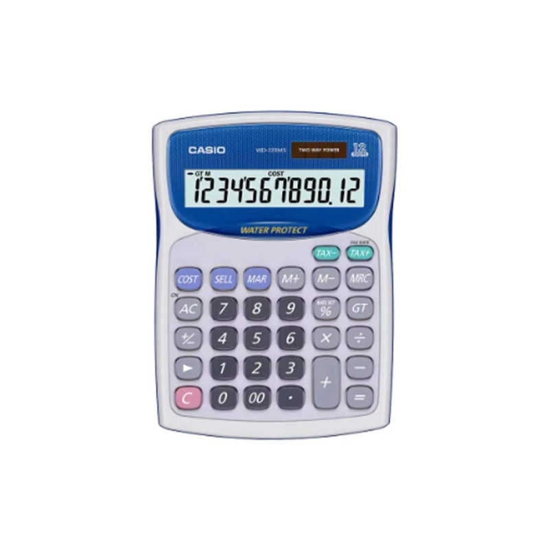 CALCULADORA DE ESCRITORIO CASIO WD-220MS-WE 12 DIGITOS BLANCO - 1