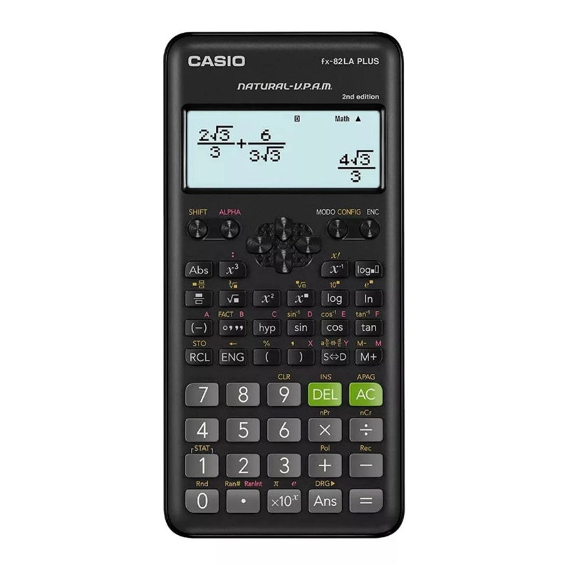 CALCULADORA CIENTÍFICA CASIO FX-82LA PLUS 252 FUNCIONES NEGRO - 1