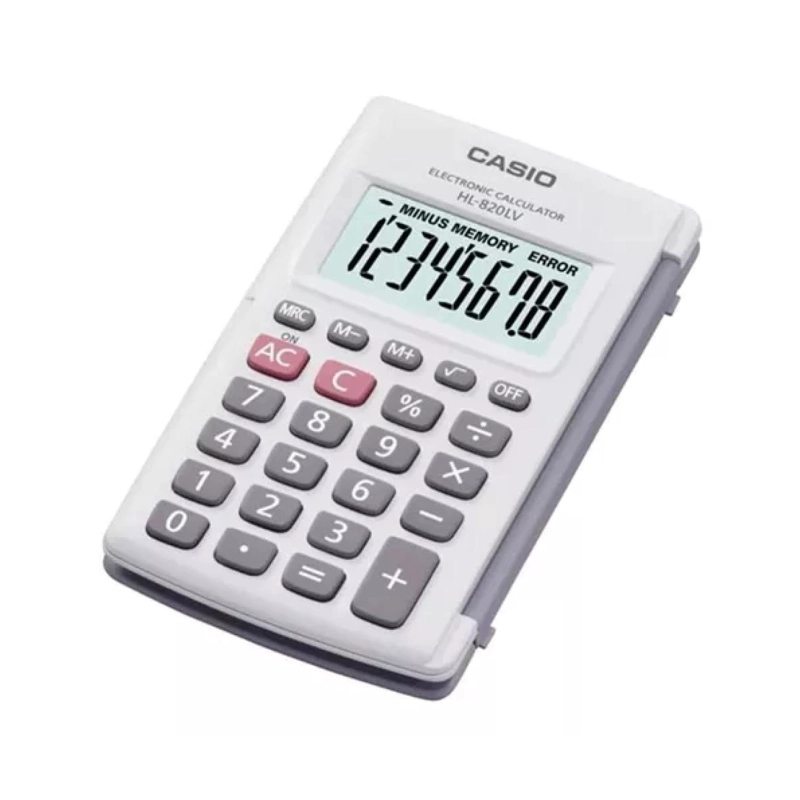 CALCULADORA DE BOLSILLO 8 DIGITOS EN COLOR BLANCO HL-820LV-WE CASIO - 2