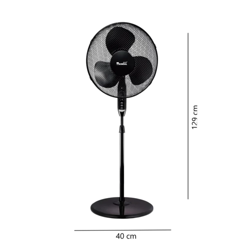 VENTILADOR DE PIE KENDAL 16 PULGADAS 3VEL CONTROL REMOTO NEGRO KFR-16P - 5