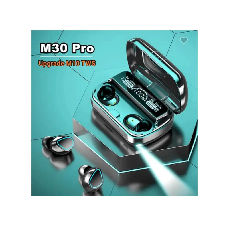 AUDÍFONOS TOTALUPGRATE IN EAR TRUE WIRELESS MANOS LIBRES RECARGABLES LED M10 BLUETOOTH NEGRO - 2