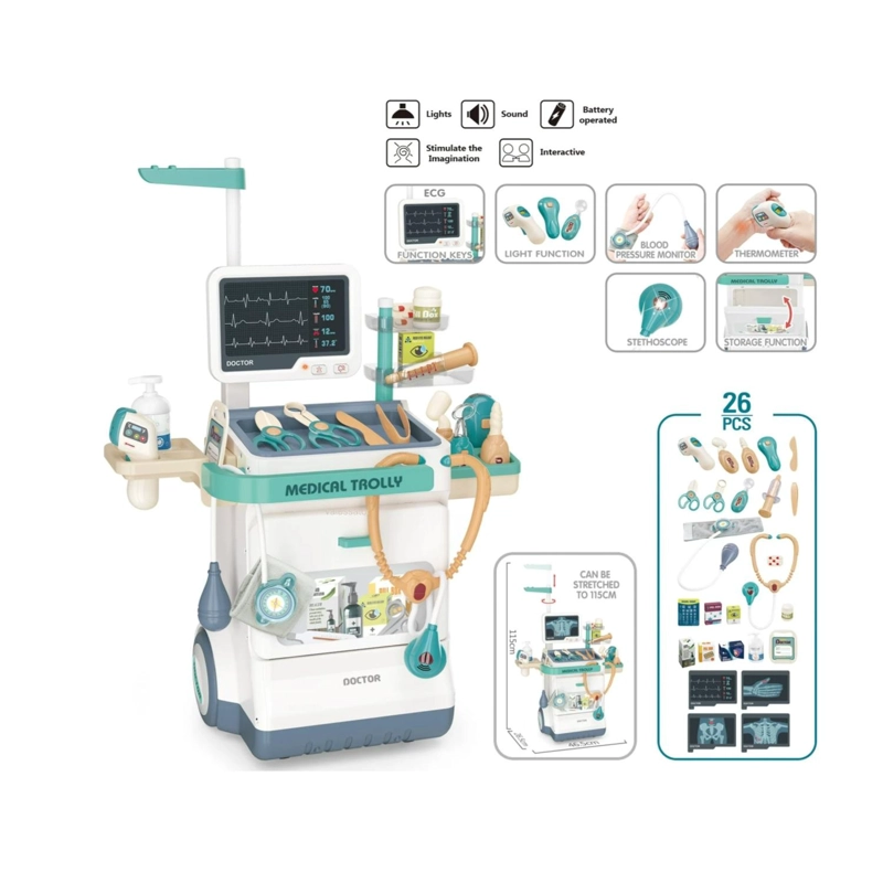 JUGUETE TOTALUPGRATE KIT MEDICO MESA CON 26 ACCESORIOS MULTIFUNCIONAL INFANTIL - 1