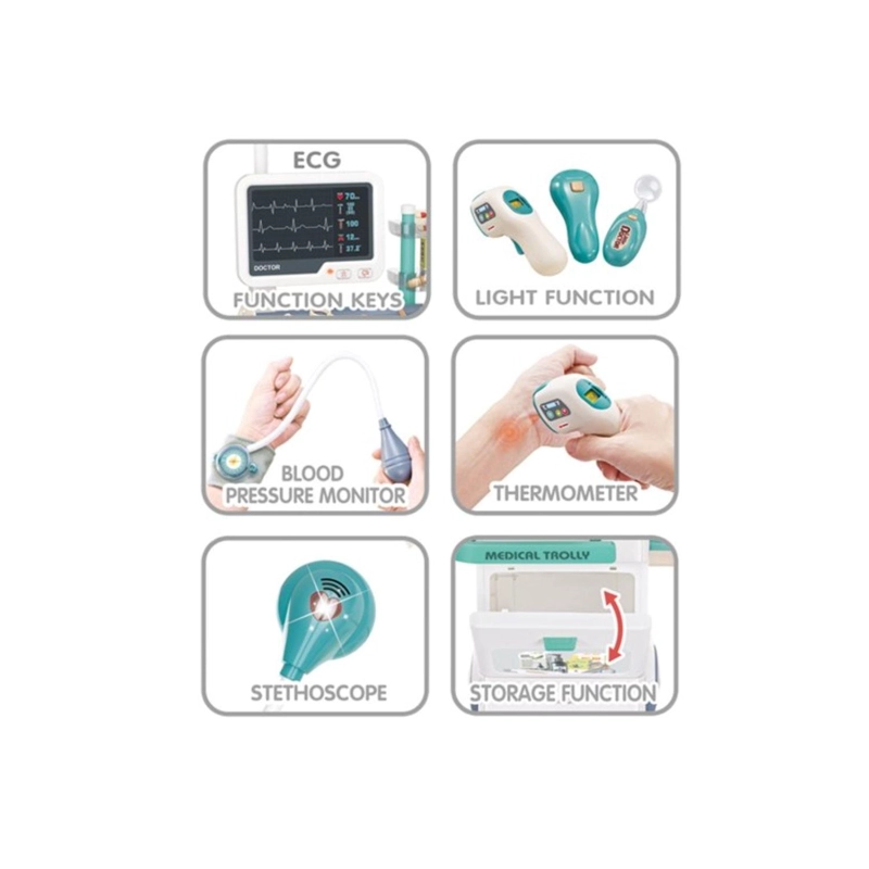 JUGUETE TOTALUPGRATE KIT MEDICO MESA CON 26 ACCESORIOS MULTIFUNCIONAL INFANTIL - 3