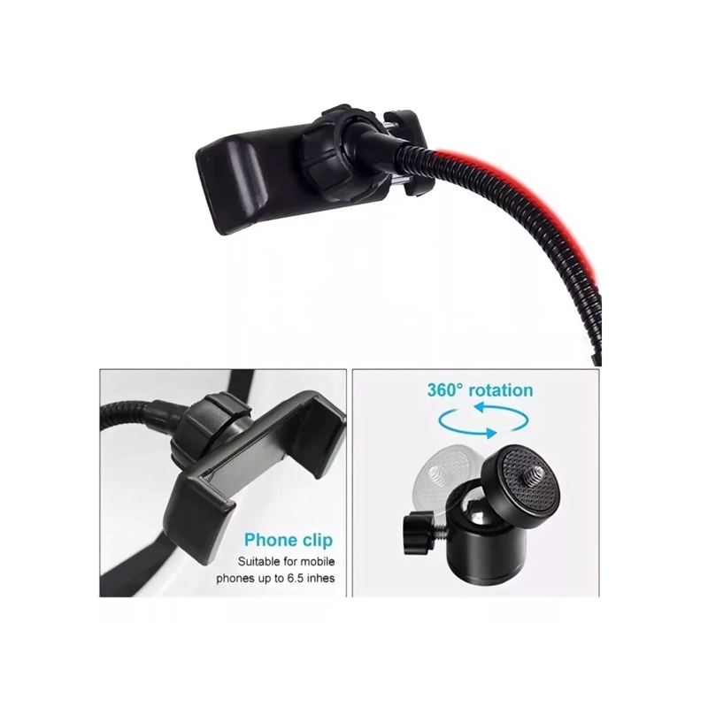ARO DE LUZ LED RGB 26CM USB TRIPODE 2M NEGRO - 3